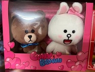 Line Friends Cony & Brown 公仔 一對(可做結婚公仔)