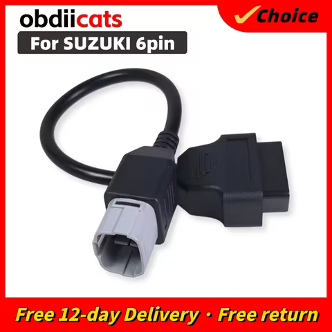 for Suzuki 6 Pin to 16 Pin OBD2 Cable Adapter Plug Cable Diagnostic Cable for Suzuki GSX‑R 1000/1000