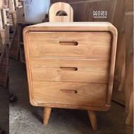 Teak bedside cabinet ตู้ลิ้นชักไม้สัก วางข้างเตียง แข็งแรง  ขนาดสูง 55 cm. ขนาดใหญ่ /// MINI_TEAK_Fu