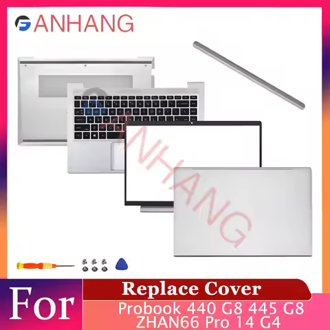 Repalce Cover For Probook 440 G8 G9 445R G8 ZHAN 66 Pro 14 G4 Laptop LCD Back Cover Front Bezel Palm