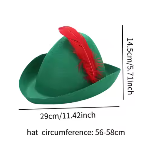 Felt Robin Hood Hat Lightweight Novelty Party Hat for Cosplay Party Festival
