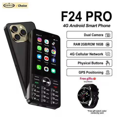 Free Smartwatch! SERVO F24 PRO Button Smart Phone Android System 4G Network 2GB+16GB Play Store Wifi