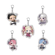 Re Zero Starting Life in Another World Cute Anime Cosplay Keychain For Beatrice Ram Rem Emilia Natsu