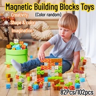 82/102pcs Magnetic Building Blocks Toys Build Mine Magnet World Creative Kids Games Kids Ages 3+