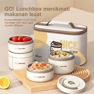 316 Plated Stainless Steel Lunch Box Portable Lunch Box for Office, Microwaveable