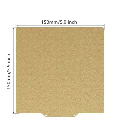 ENERGETIC PEI Spring Steel Build Plate 150x150mm Double Sided Textured/Smooth PEI Magnetic Heated Be