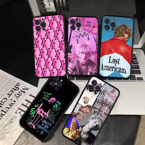 M-Machine Gun K-Kelly MGK Soft Back Phone Cover Case for iPhone 17 16 Pro Max 15 12 11 16e 13 Mini 1
