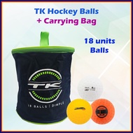 TK Dimple Superior Quality Polyvinyl Hockey Ball Bola Hoki + Carrying Bag