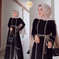 Abaya Gamis Arab Dubai Asmah Jetblack Turkey Dress Arab Saudi Maxi