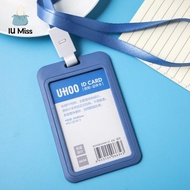 IU MISS ID Card Hanging Rope Retractable Buckle Stationery Name Pass Cover Business Badge Holder Office Supplies Short Rope Keychain Work Name Card Holder Badge Lanyard Holder Card Case