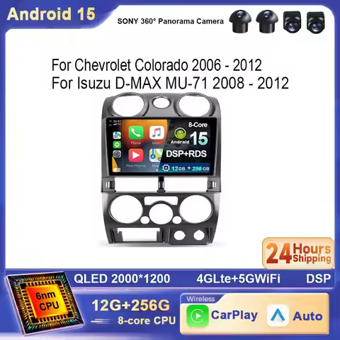 For Chevrolet Colorado 2006 - 2012 For Isuzu D-MAX MU-71 2008 - 2012 Android 15 2K QLED Car Radio GP