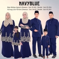 [15 DESIGN] BAJU RAYA SEDONDON NAVYBLUE BAJU KURUNG SEDONDON IBU DAN ANAK BAJU MELAYU SEDONDON KURTA SEDONDON