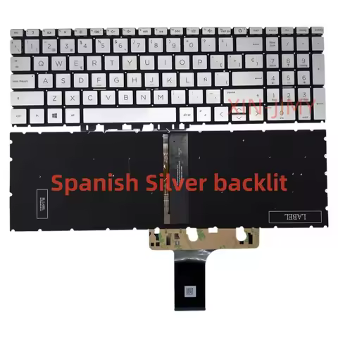 Spanish Silver Laptop Keyboard For HP Pavilion X360 15-FD 15-FC 15-EG 15-EH 15S-ER 15-ER 17-CN 17-CP