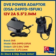 Product details of DVE Power Adaptor Charger DSA-24PFD-15FUK 12V 2A 24W
