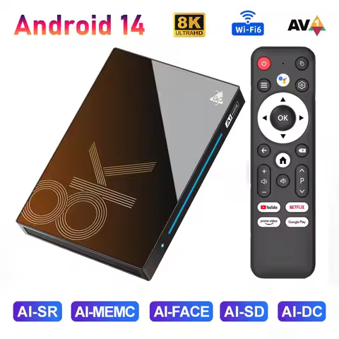 Android TV Box H96 Max M9S RK3576 TV Box 8-Core WiFi6 BT5.4 1000M LAN AV1 8K Ultra HD Android TV Set