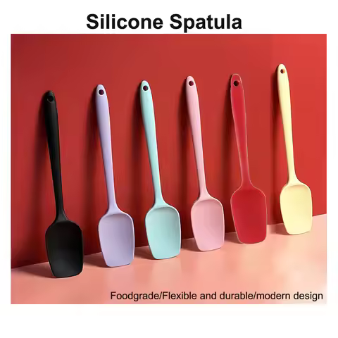 21cm/27cm Silicone Scraper Food Grade Silicone Baking Spatula Cake Spatula Mixing Tool Kitchen Bakin