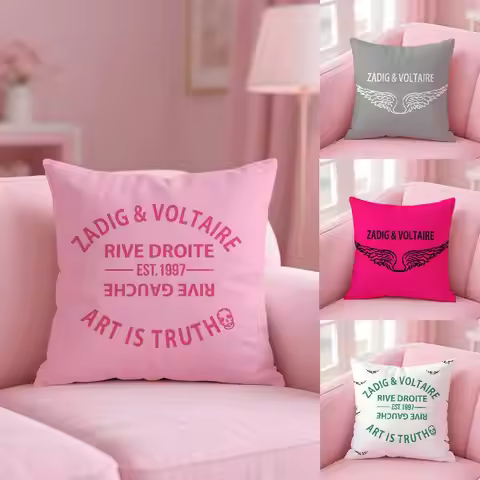 Luxury Fashion Z-zadig and voltaire Pillow Case Anti-dustmite Pillowcase Invisible zipper silky shor