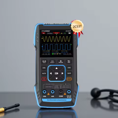 FNIRSI 2C23T 2C53T Upgrade 50MHz Handheld Digital Oscilloscope Multimeter Signal Generator 3 in 1 Du