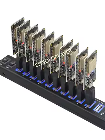 Bitcoin Nerd Miner V2 55K 10pcs Nerdminer Station 550KH/S With Cooling Fan And 10 USB Port Station