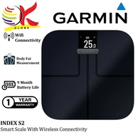 GARMIN INDEX S2 SMART BODY SCALE – BLACK | DIGITAL WI-FI SCALE WITH ADVANCED HEALTH METRICS & MULTI-