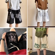 American Trendy Men's Shorts Five-Point M-8XL Plus Size Retro Mesh Basketball Pants Sports Fitness G