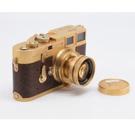 【小珍品】Leica/徠卡 M3 Luxury 鍍金蛇皮雙撥機身+Summicron 50/2