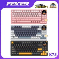 FEKER K75 Wireless Mechanical Keyboard 75% Multifunctional Display RGB Hot Swappable Custom Keyboard
