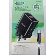 18W Smart Charger Fast Charging USB Type-C Cable Super Fast Charger