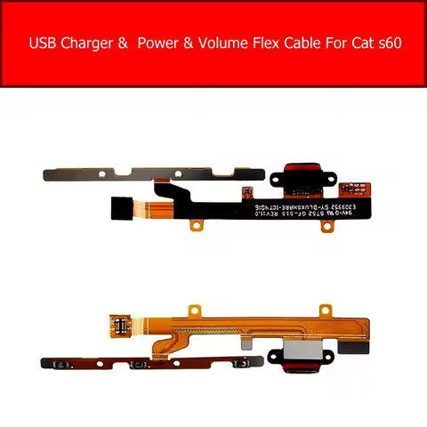 Usb Charging Power & Volume Jack Port Board For CAT S60 Power Charger Connector Module Flex Cable Re