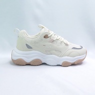 FILA 5J346Y565 Women's Sports Shoes Retro Casual Antibacterial Deodorant Insole Milk Tea
