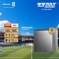 Hisense Kulkas Mini Bar Kulkas 1 Pintu - RR58D4IGN FS (Refrigerator) Lemari Es Portable - Silver 【N