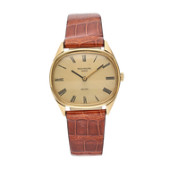 Patek Philippe Ellipse Reference 3545, a yellow gold manual wind wristwatch with Beyer dial, Circa 1970