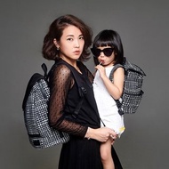 【輕量防水】時尚都會包 | 拼拼格子 媽媽包 後背包