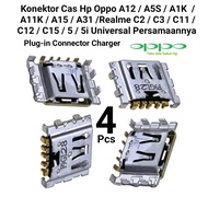 Konektor Cas Hp Oppo A12 A5S A1K A11K A15 A31 Realme C2 C3 C11 C12 C15 5 Universal Connector Casan