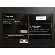 TOSHIBA 40AV700E / MAINBOARD / POWER BOARD / TCON