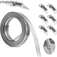 ORIENRI Hose Clamp Strap, Large 304 Stainless Steel Hose Clamps,  Adjustable Pipe Ducting Hose Clamp