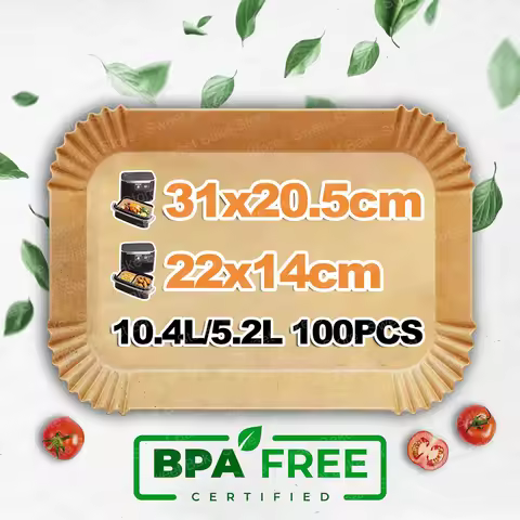 Air Fryer Disposable Liners Food Grade 10.4L Dual Zone 5.2L Baking Paper for Ninja Foodi Flex AF500E