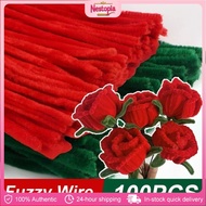 100pcs Colorful Dense Fuzzy Wire Pipe Cleaner Craft Flower DIY Handmade Bouquet Children's Handmade
