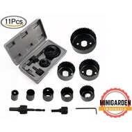 KAYU MATA Set 11 PCS HOLESAW Wood hole Drill Bits pralon pvc Pipe Hydroponic hole saw 19mm - 64mm ca