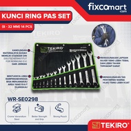 Tekiro Kunci Ring Pas Set 14 Pcs (8-32 mm)