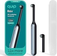 Quip Rev Oscillating Rechargeable Electric Toothbrush with Extra Brush Head - Soft Bristles, Pressur