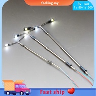 <FEELING>10pcs Model Railway OO HO Scale Two-heads White Lamp 10cm LED Street Lights