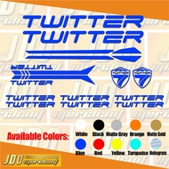 ▦TWITTER BIKE STICKER VINYL DECALS