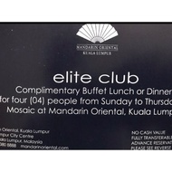 Mandarin Oreintal 4 Person Dinner Voucher