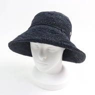 HELEN KAMINSKI 100% 拉菲草編織帽，品相極佳，飾有品牌標誌五金配件和RIBON設計。海軍藍。附防塵袋。女士款。