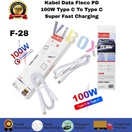 PD 100W Type C To C Data Cable Fleco F-28 Super Fast Charging Cable 1M For All Type Smartphone Batok