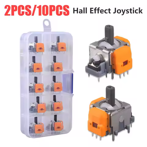 10/2PCS Hall Electromagnetic Joystick Replacement Hall Effect Joystick for PS5/PS4/Xbox/Switch 3D An