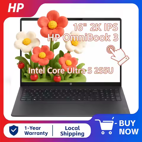 Hp Omnibook 3 16" 2K Ips Touchscreen Laptop Intel Core Ultra 5 255U Processor up to 32Gb Ddr5 Ram 2T