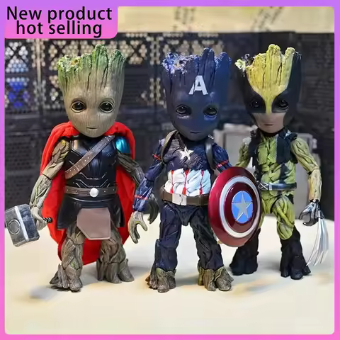 25cmMarvel X Deadpool Galaxy Guardians Little Tree Man Groot Action Figures Car Decoration Ornaments