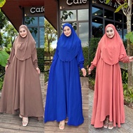 HOT ABAYA🔥JUBAH ABAYA MUSLIMAH SEKALI TUDUNG/JUBAH ABAYA IRONLESS FREE SIZE/JUBAH ABAYA PLAIN VIRAL 